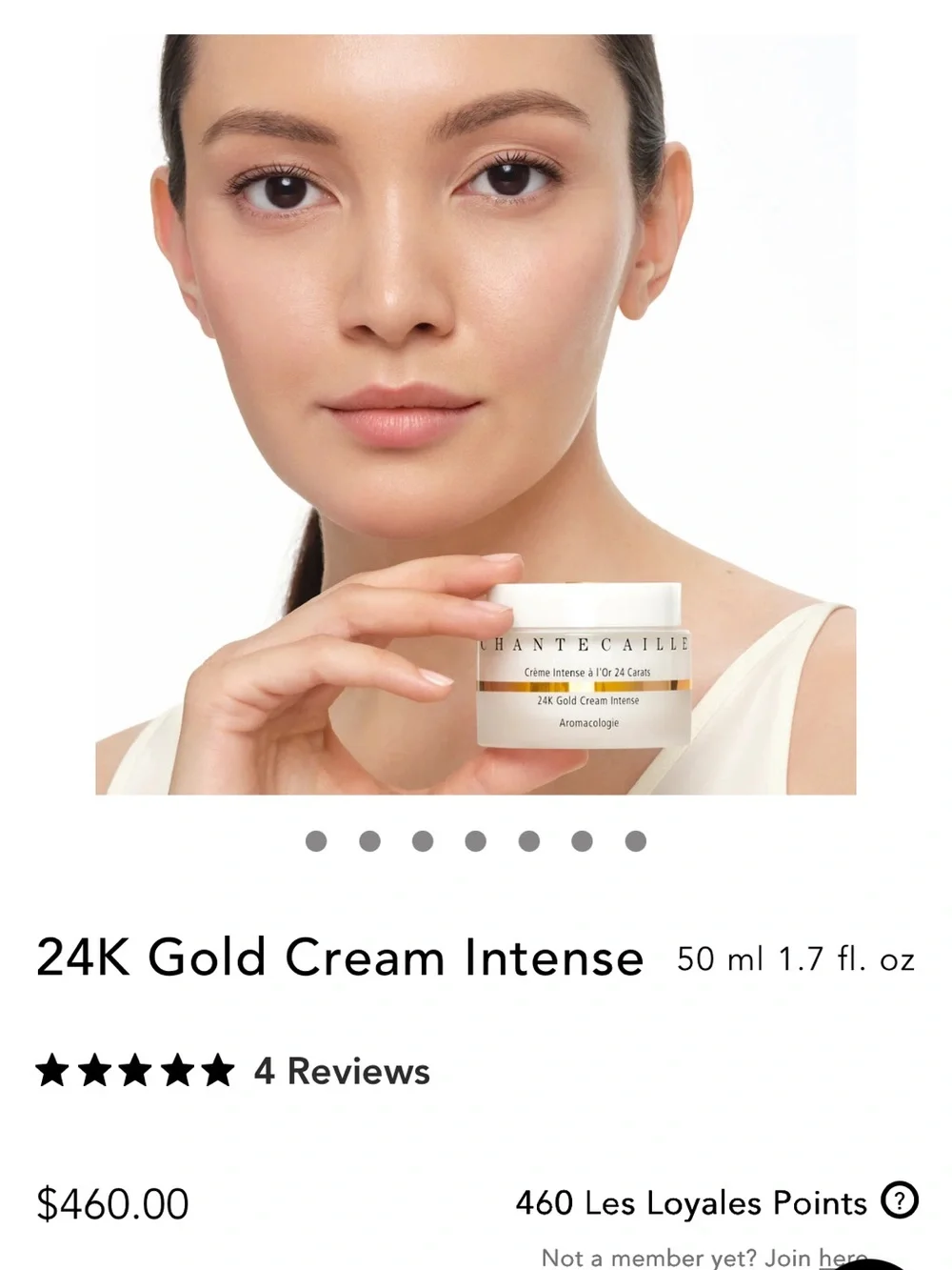 New in box, full size Chantecaille 24K Gold Cream Intense - White & Gold